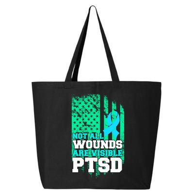 PTSD Flag Not All Wounds Are Visible 25L Jumbo Tote