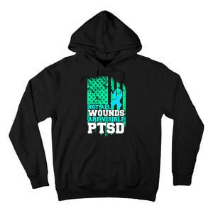 PTSD Flag Not All Wounds Are Visible Tall Hoodie