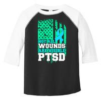 PTSD Flag Not All Wounds Are Visible Toddler Fine Jersey T-Shirt