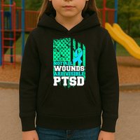 PTSD Flag Not All Wounds Are Visible Kids Hoodie