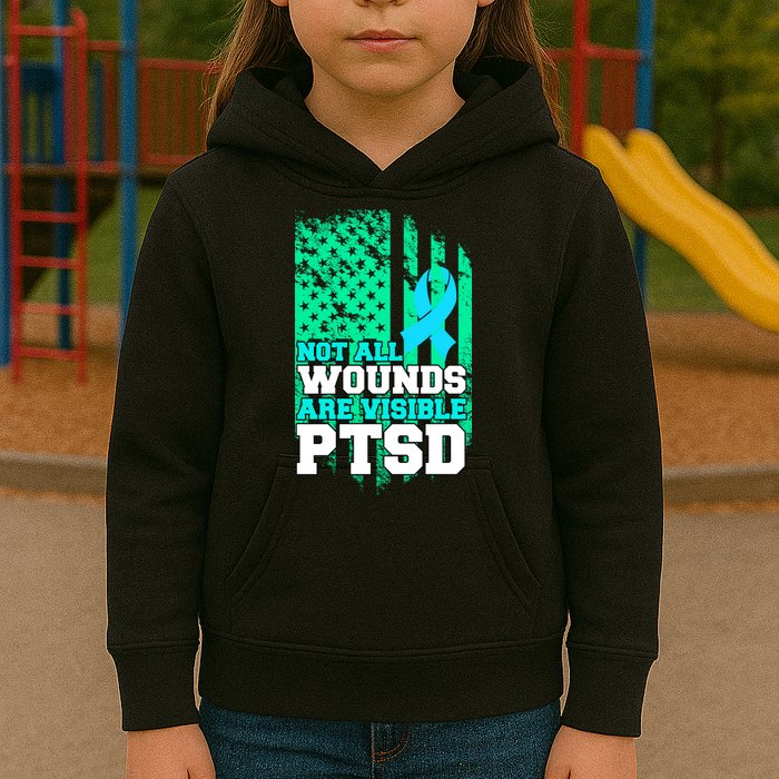 PTSD Flag Not All Wounds Are Visible Kids Hoodie