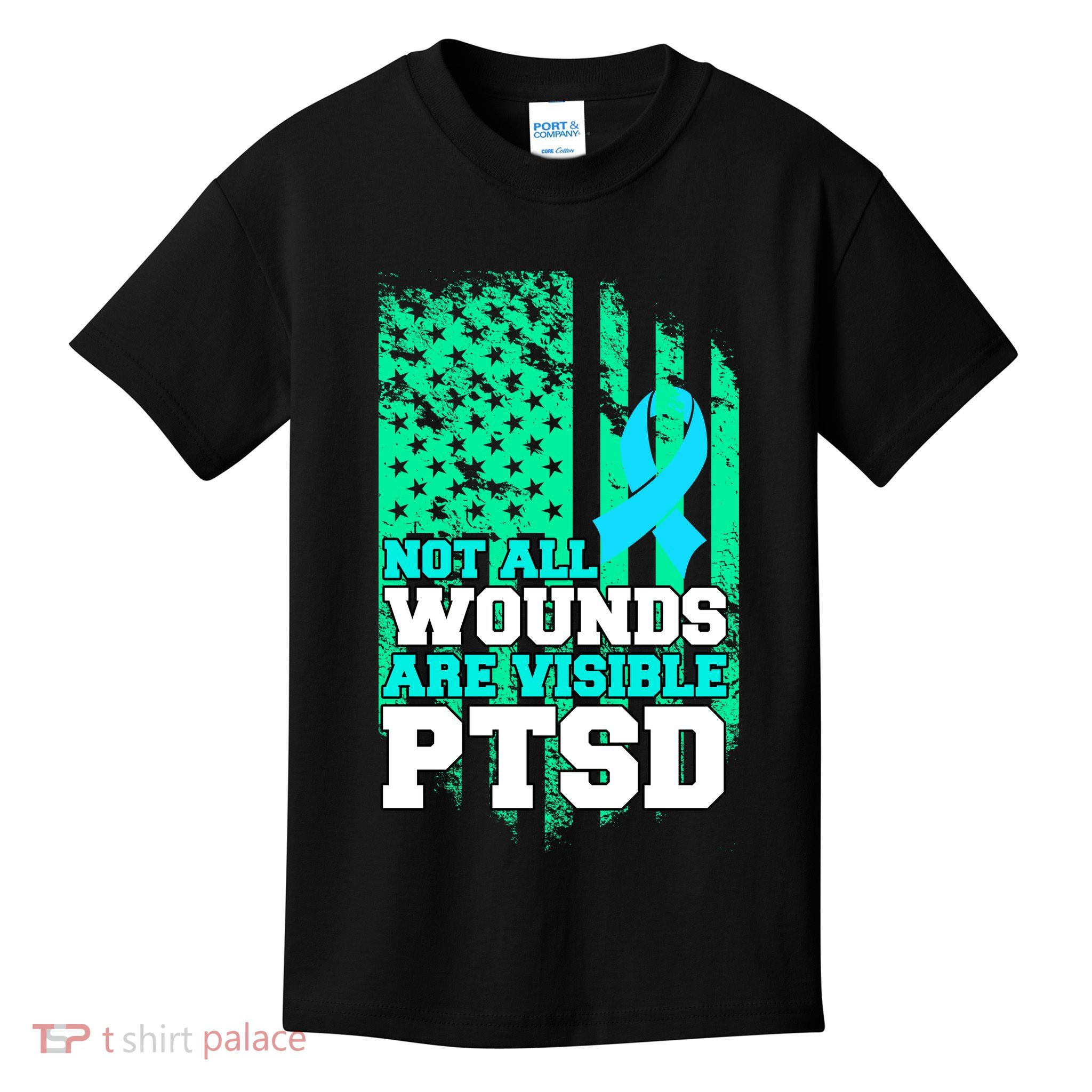 PTSD Flag Not All Wounds Are Visible Kids T-Shirt
