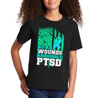 PTSD Flag Not All Wounds Are Visible Kids T-Shirt