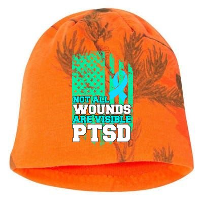 PTSD Flag Not All Wounds Are Visible Kati - Camo Knit Beanie