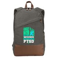 PTSD Flag Not All Wounds Are Visible Cotton Canvas Backpack