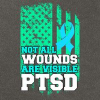 PTSD Flag Not All Wounds Are Visible Cotton Canvas Backpack
