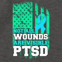 PTSD Flag Not All Wounds Are Visible Vector Backpack