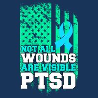 PTSD Flag Not All Wounds Are Visible Infant Baby Jersey Bodysuit