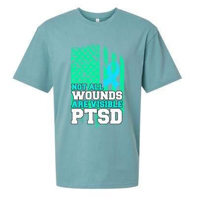 PTSD Flag Not All Wounds Are Visible Sueded Cloud Jersey T-Shirt
