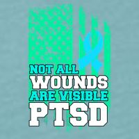 PTSD Flag Not All Wounds Are Visible Sueded Cloud Jersey T-Shirt