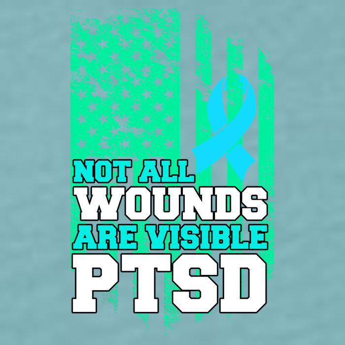 PTSD Flag Not All Wounds Are Visible Sueded Cloud Jersey T-Shirt