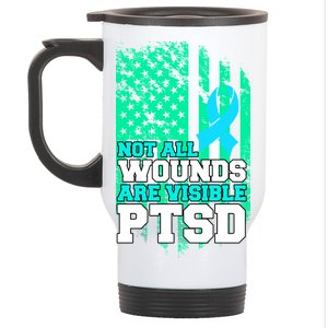 PTSD Flag Not All Wounds Are Visible Stainless Steel Travel Mug