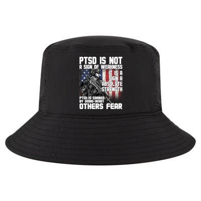 PTSD Is Not A Sign Of Weakness Support Military Troops Cool Comfort Performance Bucket Hat