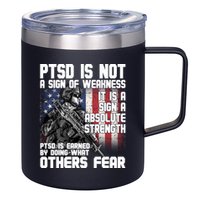 PTSD Is Not A Sign Of Weakness Support Military Troops 12oz Stainless Steel Coffee Mug