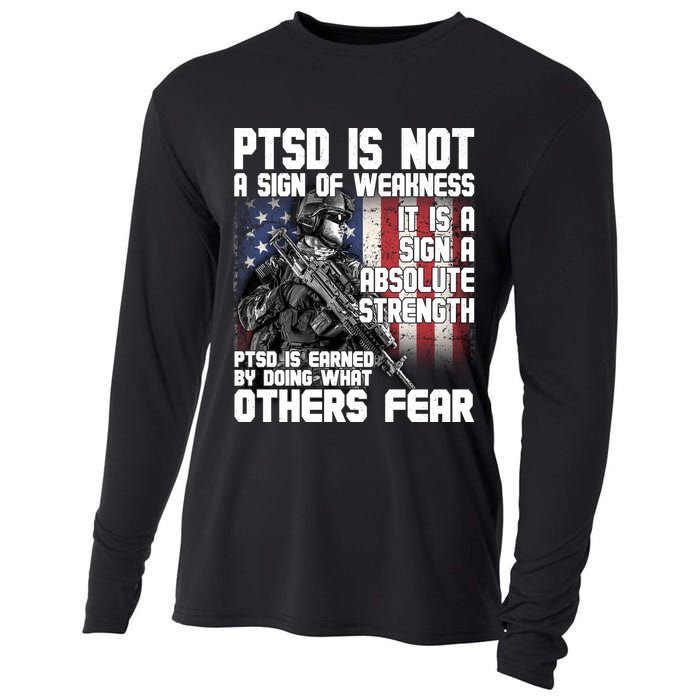 PTSD Is Not A Sign Of Weakness Support Military Troops Cooling Performance Long Sleeve Crew