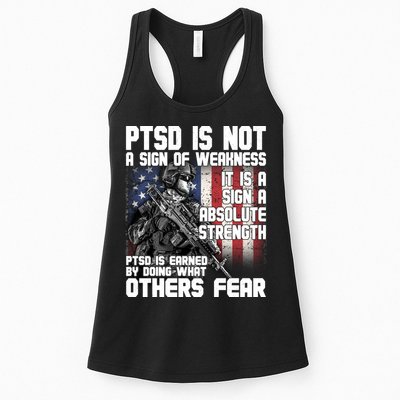 PTSD Is Not A Sign Of Weakness Support Military Troops Womens Tank Top