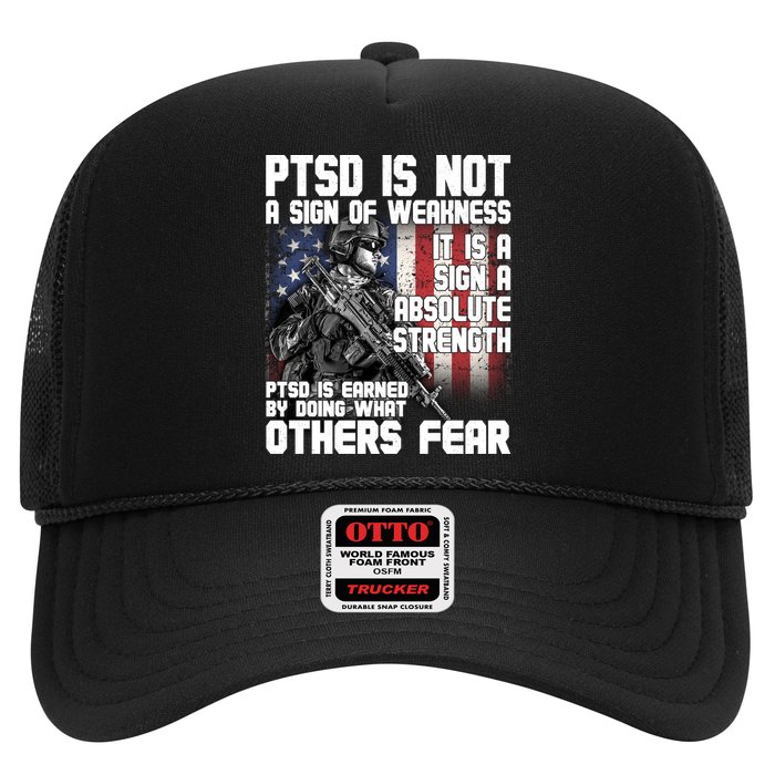 PTSD Is Not A Sign Of Weakness Support Military Troops Trucker Hat