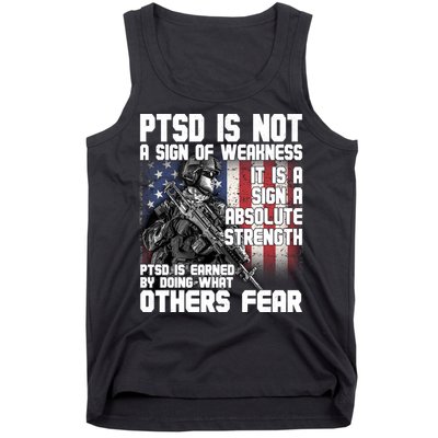 PTSD Is Not A Sign Of Weakness Support Military Troops Tank Top