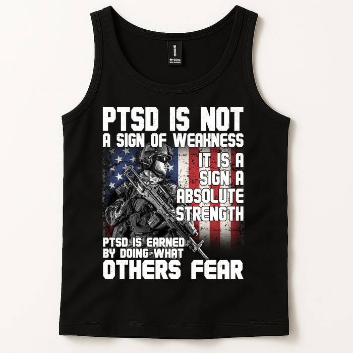 PTSD Is Not A Sign Of Weakness Support Military Troops Tank Top