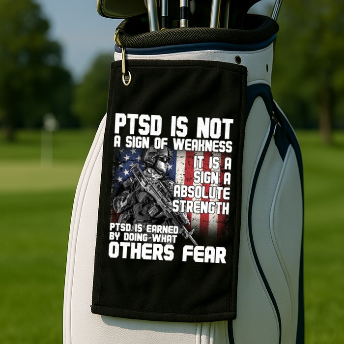 PTSD Is Not A Sign Of Weakness Support Military Troops Golf Towel