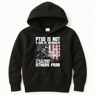 PTSD Is Not A Sign Of Weakness Support Military Troops Kids Hoodie