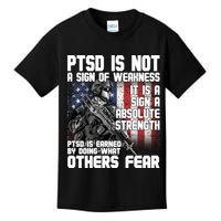 PTSD Is Not A Sign Of Weakness Support Military Troops Kids T-Shirt