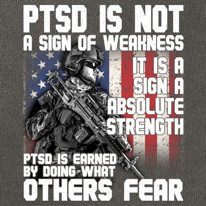 PTSD Is Not A Sign Of Weakness Support Military Troops Cotton Canvas Backpack