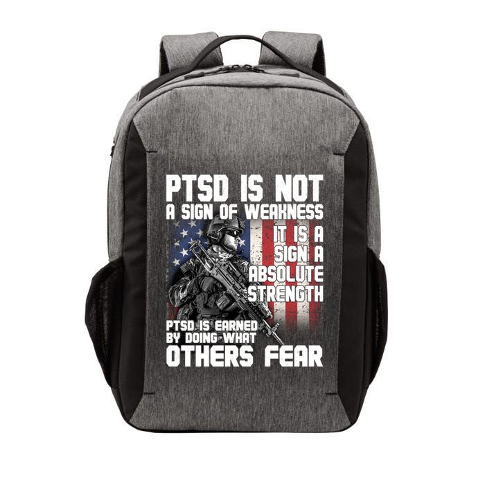 PTSD Is Not A Sign Of Weakness Support Military Troops Vector Backpack