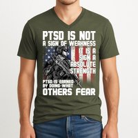 PTSD Is Not A Sign Of Weakness Support Military Troops V-Neck T-Shirt