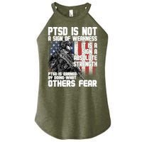 PTSD Is Not A Sign Of Weakness Support Military Troops Women's Perfect Tri Rocker Tank
