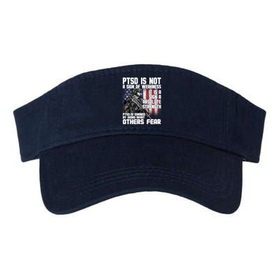 PTSD Is Not A Sign Of Weakness Support Military Troops Valucap Bio-Washed Visor