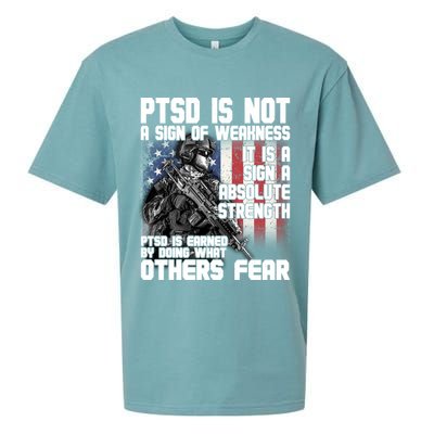 PTSD Is Not A Sign Of Weakness Support Military Troops Sueded Cloud Jersey T-Shirt