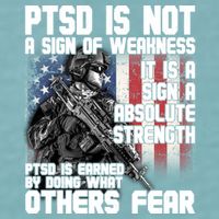 PTSD Is Not A Sign Of Weakness Support Military Troops Sueded Cloud Jersey T-Shirt