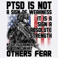 PTSD Is Not A Sign Of Weakness Support Military Troops Garment-Dyed Sweatshirt