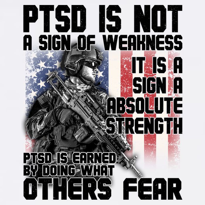 PTSD Is Not A Sign Of Weakness Support Military Troops Garment-Dyed Sweatshirt