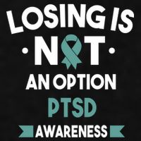 PTSD Losing Is Not An Option Ladies PosiCharge Tri-Blend Wicking Tank