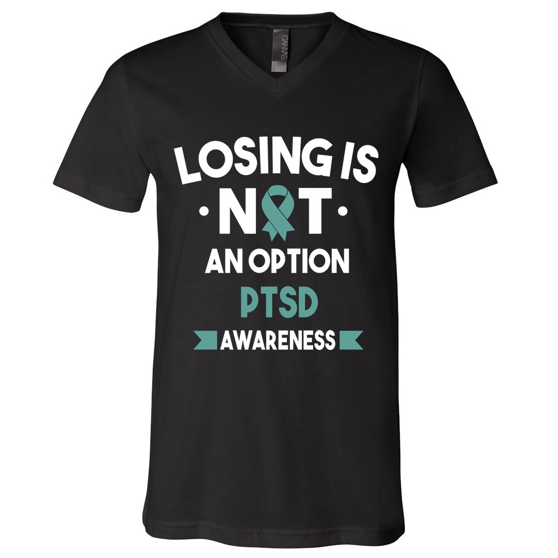 PTSD Losing Is Not An Option V-Neck T-Shirt