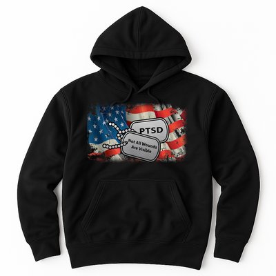 PTSD Not All Wounds Are Visible Dog Tags Hoodie