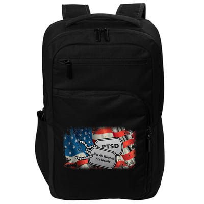 PTSD Not All Wounds Are Visible Dog Tags Impact Tech Backpack