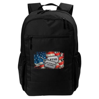 PTSD Not All Wounds Are Visible Dog Tags Backpack