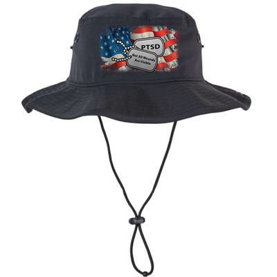 PTSD Not All Wounds Are Visible Dog Tags Bucket Hat
