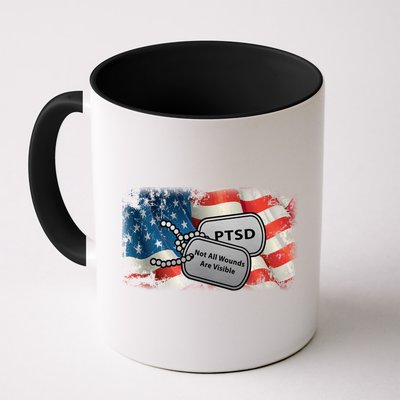 PTSD Not All Wounds Are Visible Dog Tags Mug
