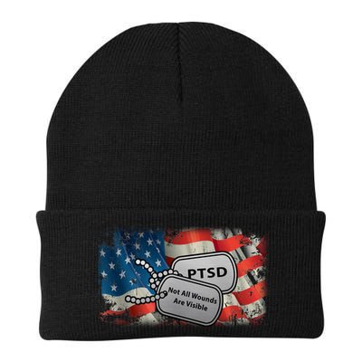 PTSD Not All Wounds Are Visible Dog Tags Beanie