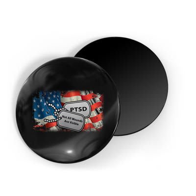 PTSD Not All Wounds Are Visible Dog Tags Magnet
