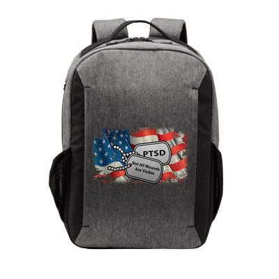 PTSD Not All Wounds Are Visible Dog Tags Vector Backpack