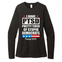 PTSD Pretty Tired Of Democrats Trump 2024 Womens CVC Long Sleeve Shirt