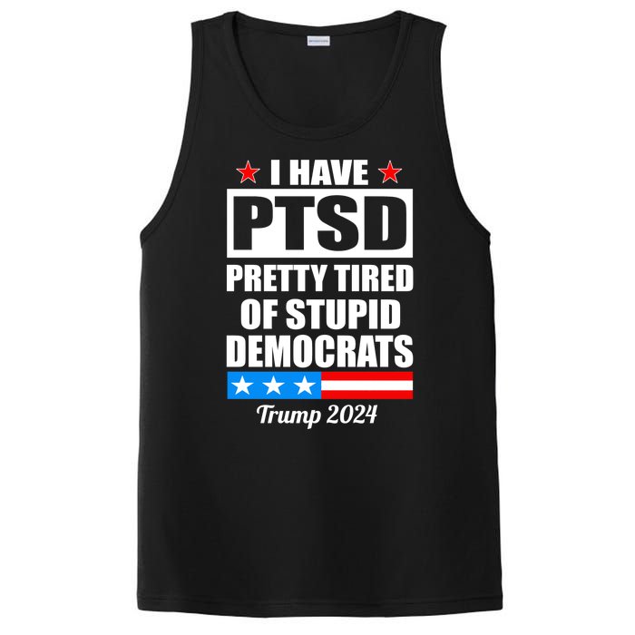 PTSD Pretty Tired Of Democrats Trump 2024 PosiCharge Competitor Tank