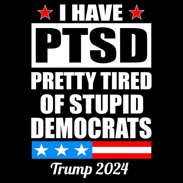 PTSD Pretty Tired Of Democrats Trump 2024 Tie-Dye T-Shirt