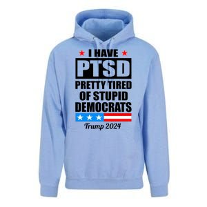 PTSD Pretty Tired Of Democrats Trump 2024 Unisex Surf Hoodie