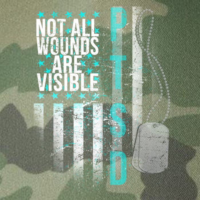 PTSD Veteran Not All Wounds Are Visible  Legacy Tie Dye Trucker Hat